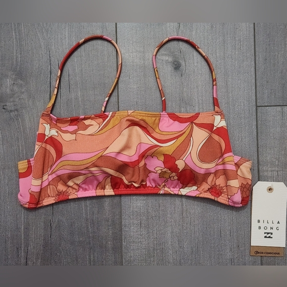 Billabong Other - Billabong Pretty Groovy Square Bralette Bikini Top ABJX300687 Womens Sz M/10 NWT